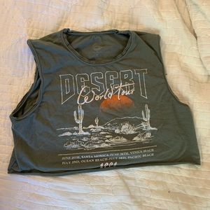 Army Green tank size medium barley worn